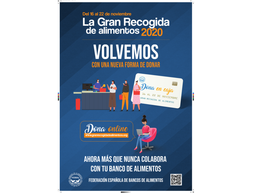 Cartel de la Gran Recogida de Alimentos 2020, del 16 al 22 de noviembre: volvemos con una nueva forma de donar
