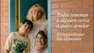Cartel de la campaña Ningún Hogar Sin Alimentos: todos tenemos a alguien cerca a quien ayudar