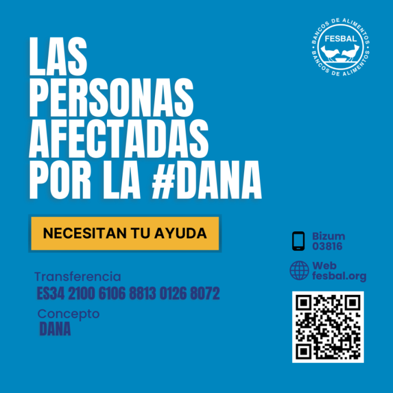 Los 54 Bancos de Alimentos se coordinan para apoyar a los damnificados de la DANA
