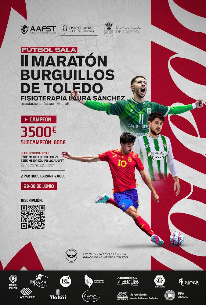 Maratón de fútbol sala en Burguillos en beneficio del BAT