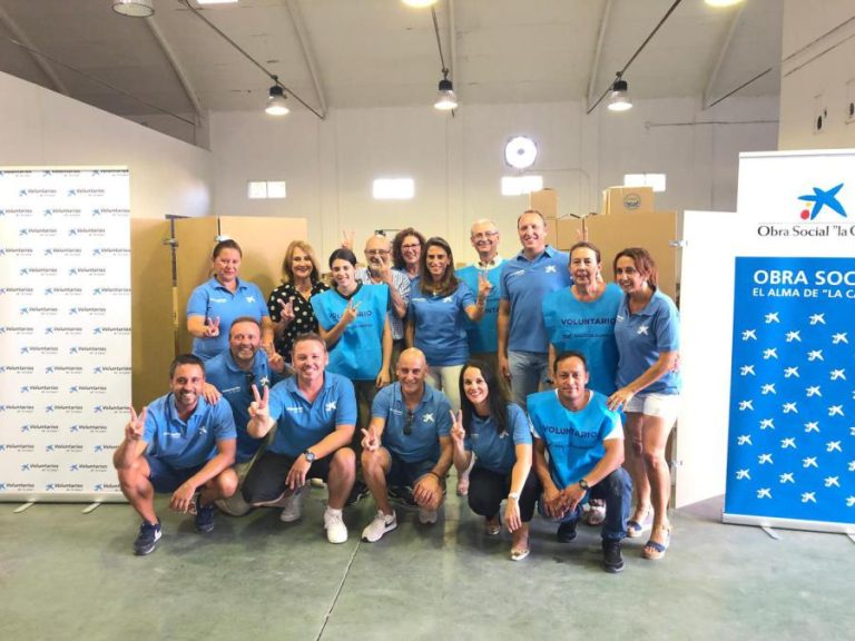 Visita de La Obra Social La Caixa al Banco de Alimentos de Toledo