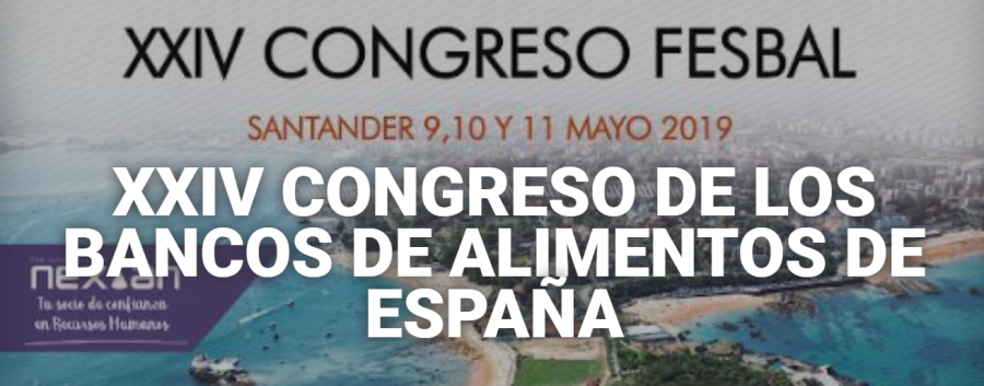 Cartel del XXIV Congreso de los Bancos de Alimentos de España, Santander, 9, 10 y 11 de mayo de 2019